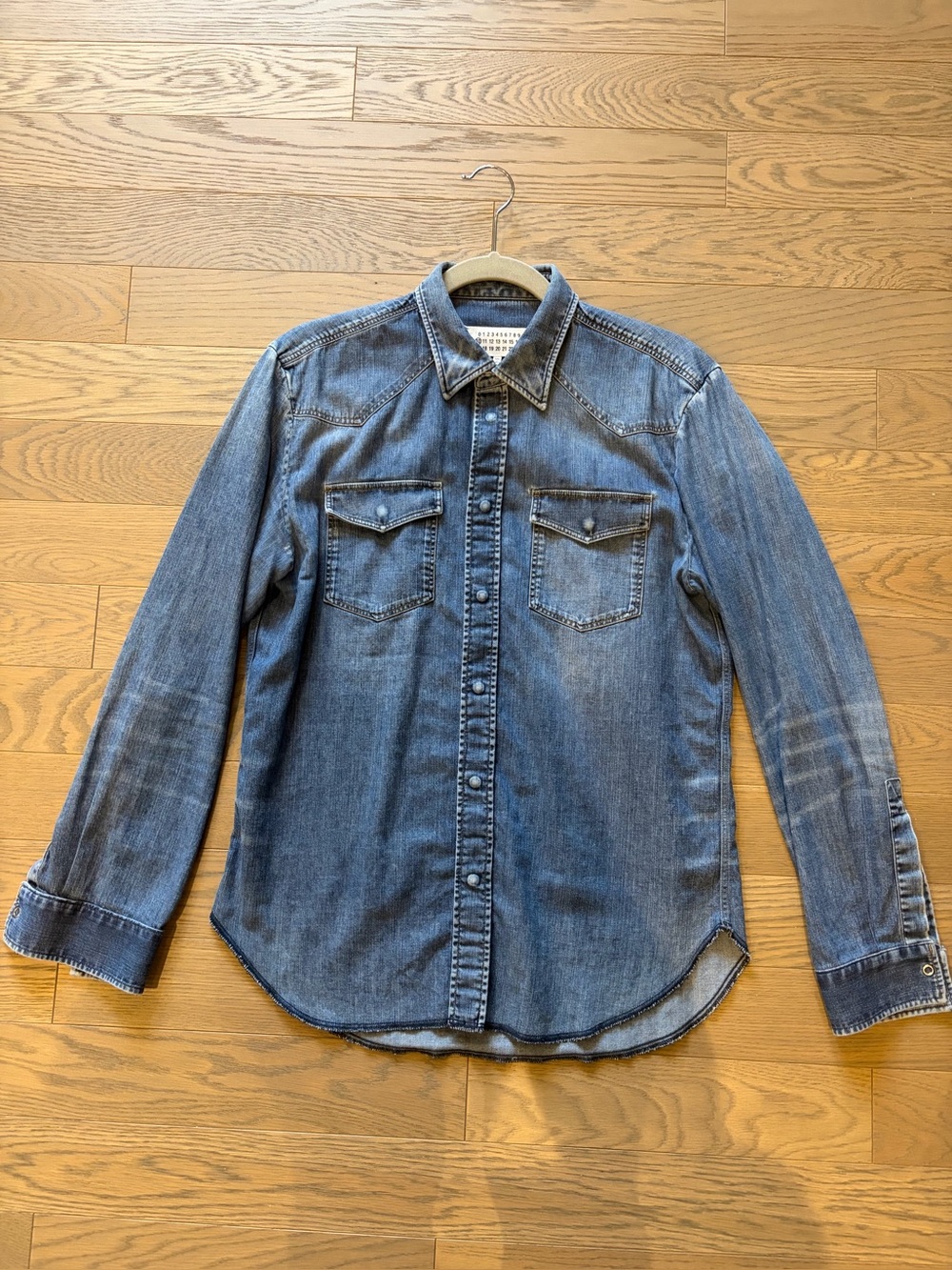 Maison Martin Margiela Blue Denim Button-Down Western Shirt